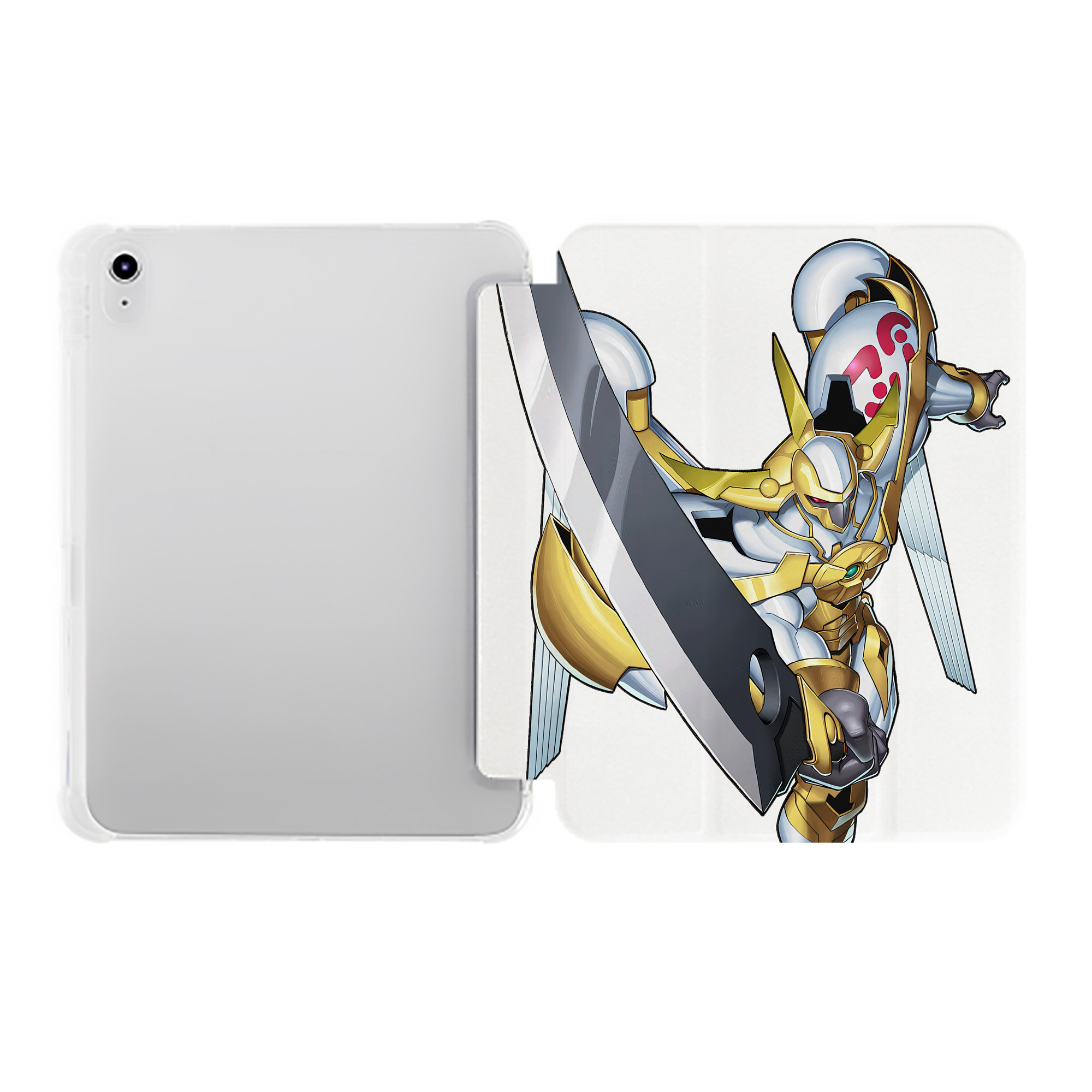 （画像用） 遊☆戯☆王 Yu-Gi-Oh! IPad ケース ペン収納付き 三つ折りスタンド PUレザー×シリコン 対応機種9.5/10.5/10.9インチ